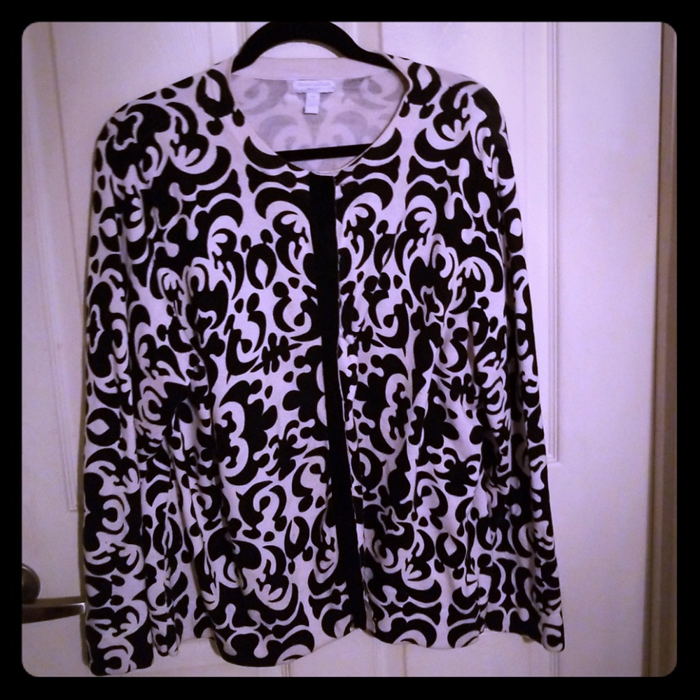 Black and white cardigan